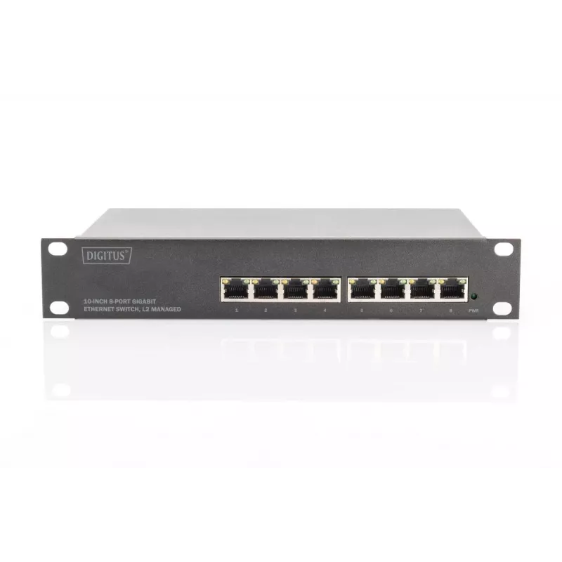 DIGITUS Switch Gigabit Ethernet L2 gestionado 8 puertos, 10