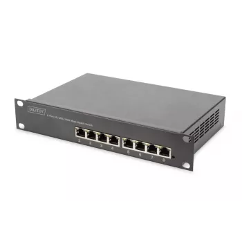 DIGITUS Switch Gigabit Ethernet PoE L2 gestionado 8 puertos PoE, 10