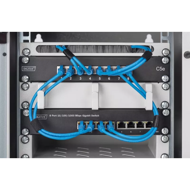 DIGITUS Switch Gigabit Ethernet PoE L2 gestionado 8 puertos PoE, 10