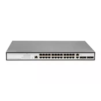 DIGITUS Switch Gigabit Ethernet L2 gestionado 24 puertos + 2 puertos combo y 2 puertos uplink SFP