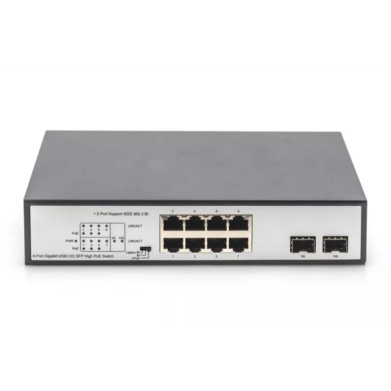 Switch no gestionado Digitus DN-95140 8 puertos Gigabit PoE