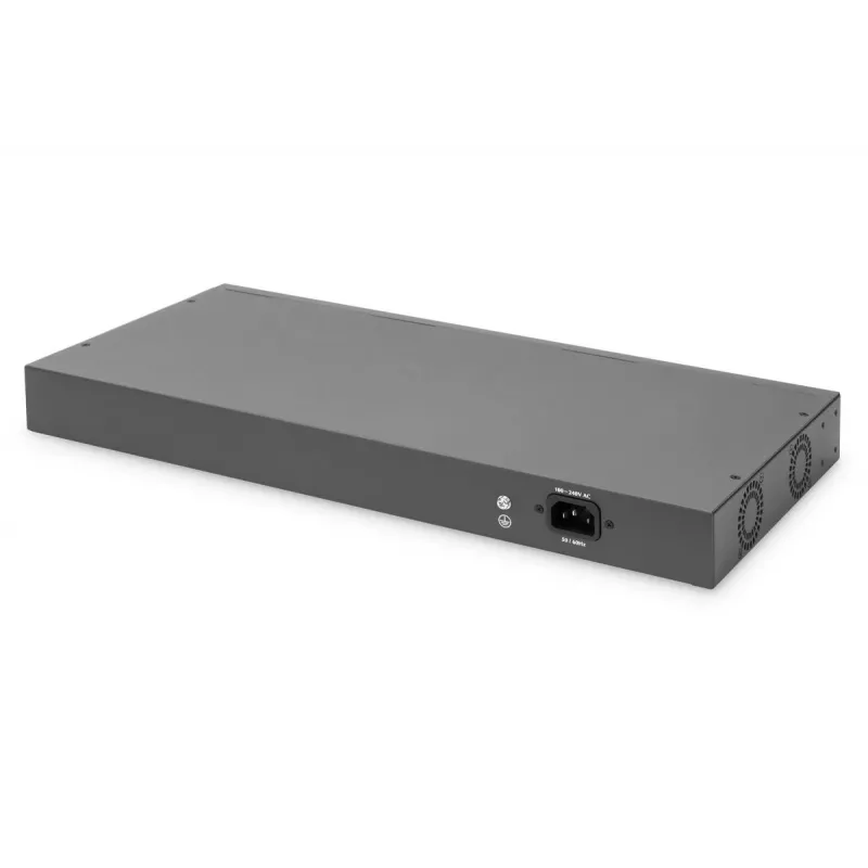 DIGITUS Switch Fast Ethernet PoE 16 puertos PoE + 2 Combo. 250 W de presupuesto PoE