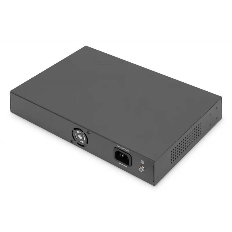 DIGITUS Switch PoE 16 puertos 10/100 Mbit/s 16 x puertos RJ45 PoE 10/100 Mbit/s, 1x GE RJ45, 1x SFP