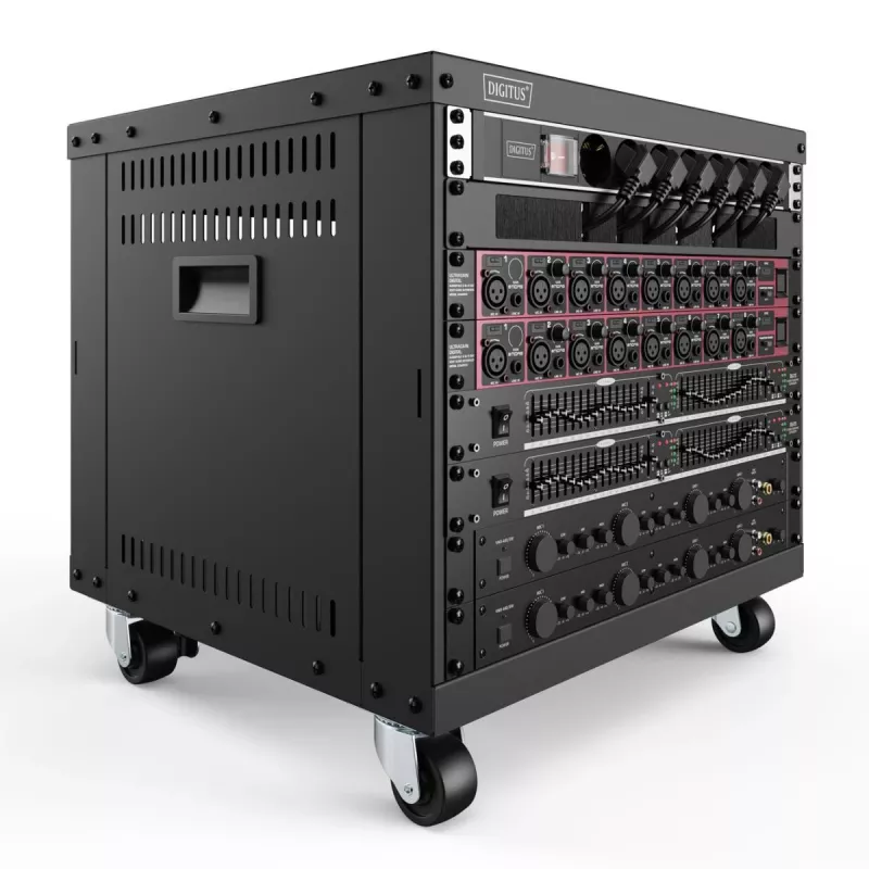 DIGITUS Rack AVS 8U 420x507x460mm roscas ruedas negro