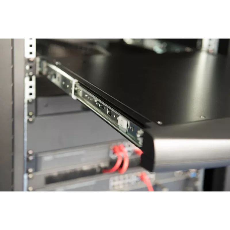 Consola KVM LCD Full HD modular DIGITUS DS-72221-2GE de 19 pulgadas (48,3 cm), KVM VGA de 8 puertos, touchpad, teclado alemán
