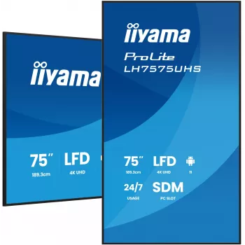 iiyama LH7575UHS-B2AG Pantalla digital Signage 190,5 cm (75