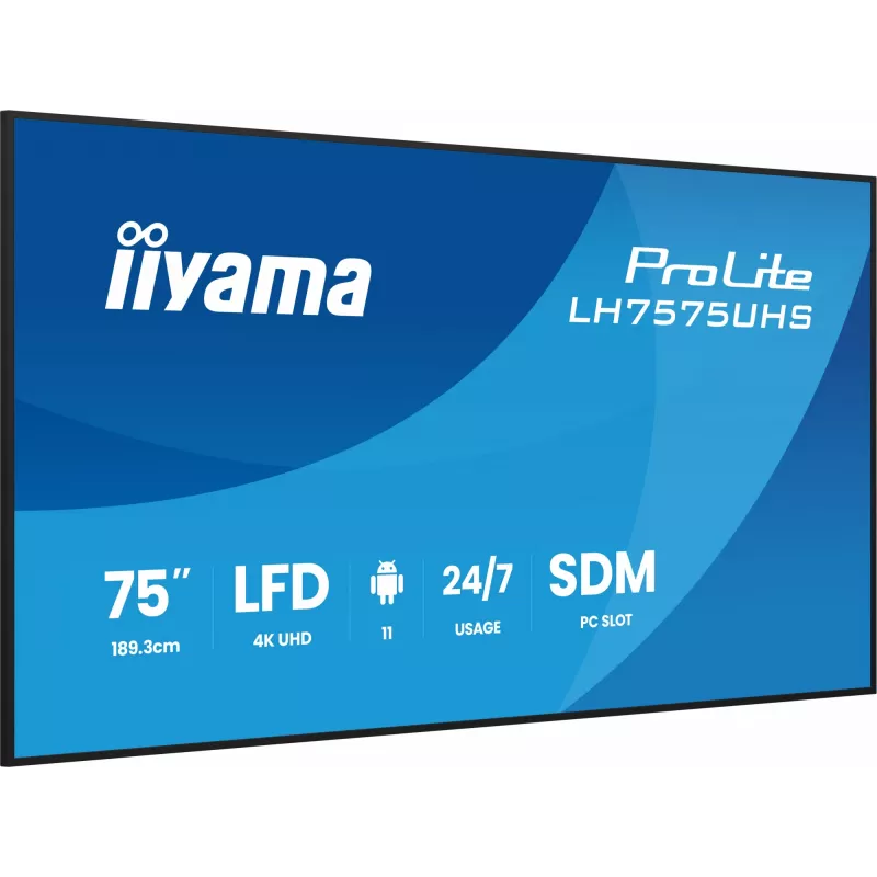 iiyama LH7575UHS-B2AG Pantalla digital Signage 190,5 cm (75