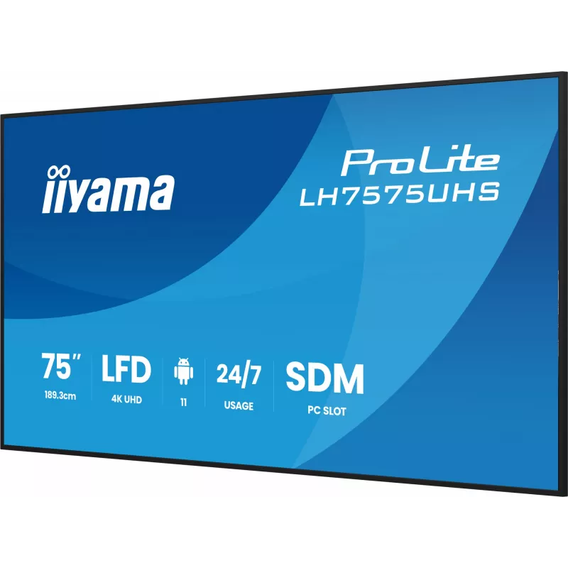 iiyama LH7575UHS-B2AG Pantalla digital Signage 190,5 cm (75