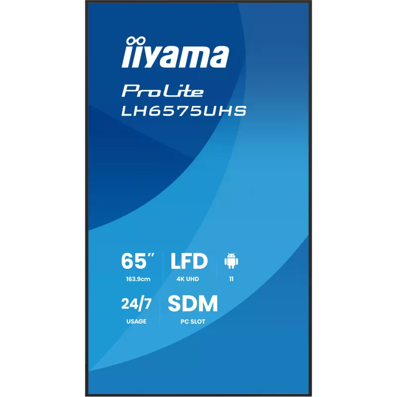iiyama LH6575UHS-B2AG Pantalla digital Signage 163,8 cm (64,5