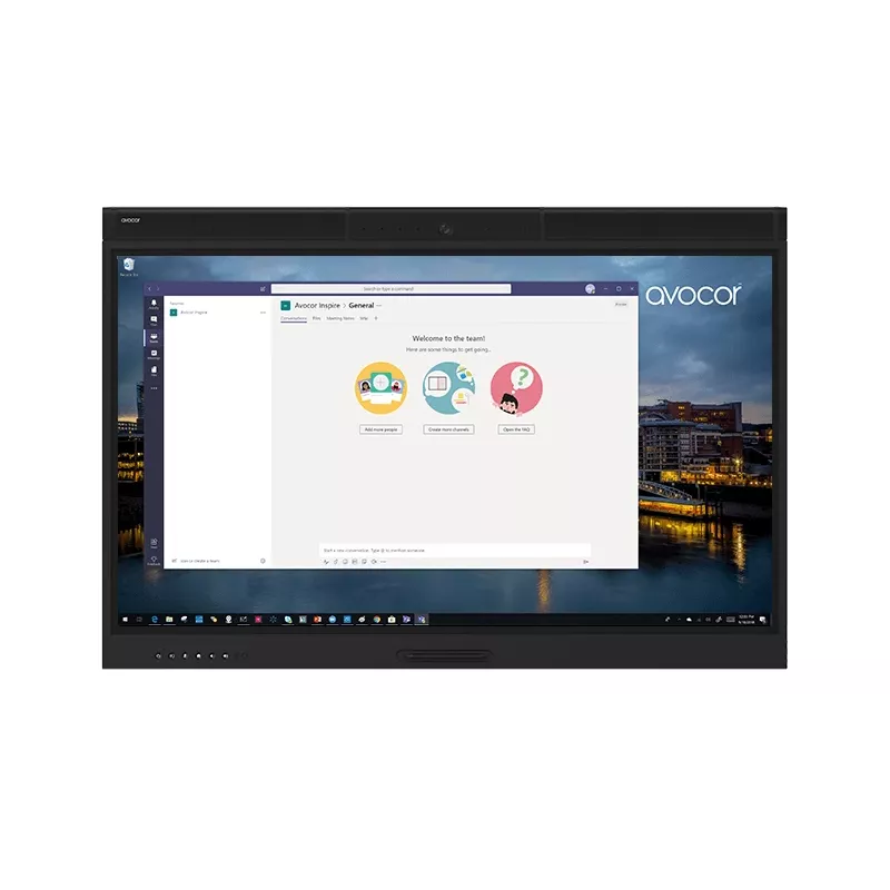 Pantalla interactiva Avocor AVW-5555 serie W de 55 pulgadas (140 cm), 3840 x 2160 4K UHD, LED, multitáctil, cámara integrada, negra