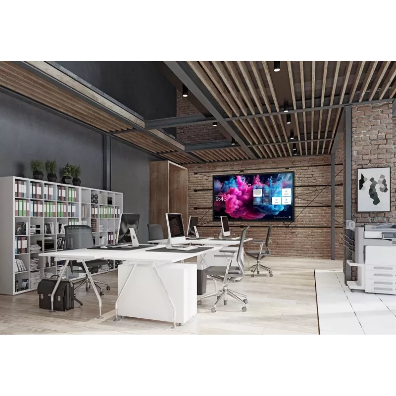 Pantalla táctil interactiva LED AVOCOR AVH-7520 serie H de 75 pulgadas (190 cm), 4K UHD 3840x2160, 400 cd/m², cristal adherido ópticamente, 4x HDMI, DisplayPort, USB-C 100 W