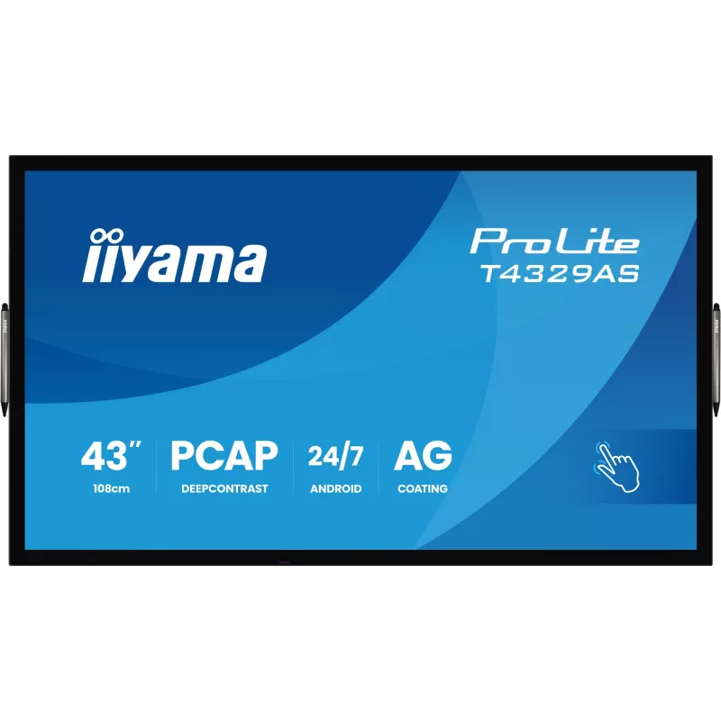 iiyama T4329AS-B1AG Monitor de ordenador 108 cm (42,5 inch) 3840 x 2160 píxeles 4K Ultra HD LED pantalla táctil negra