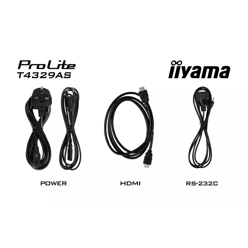 iiyama T4329AS-B1AG Monitor de ordenador 108 cm (42,5 inch) 3840 x 2160 píxeles 4K Ultra HD LED pantalla táctil negra