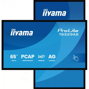 iiyama T6529AS-B1AG Pantalla digital diseño kiosco 163,8 cm (64,5