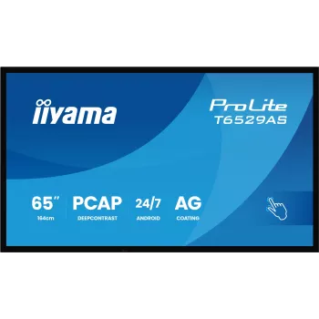 iiyama T6529AS-B1AG Pantalla digital diseño kiosco 163,8 cm (64,5