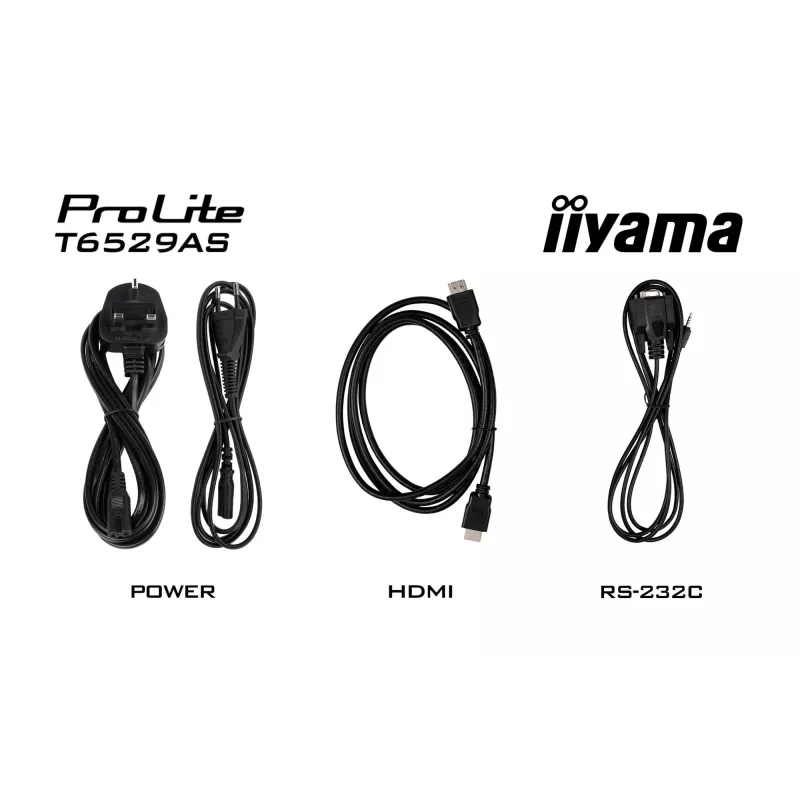 iiyama T6529AS-B1AG Pantalla digital diseño kiosco 163,8 cm (64,5 inch) LED Wi-Fi 420 cd/m² 4K Ultra HD negra pantalla táctil procesador integrado Android 24/7