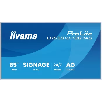 iiyama LH6581UHSG-1AG Pantalla de señalización digital plano 163,8 cm (64,5