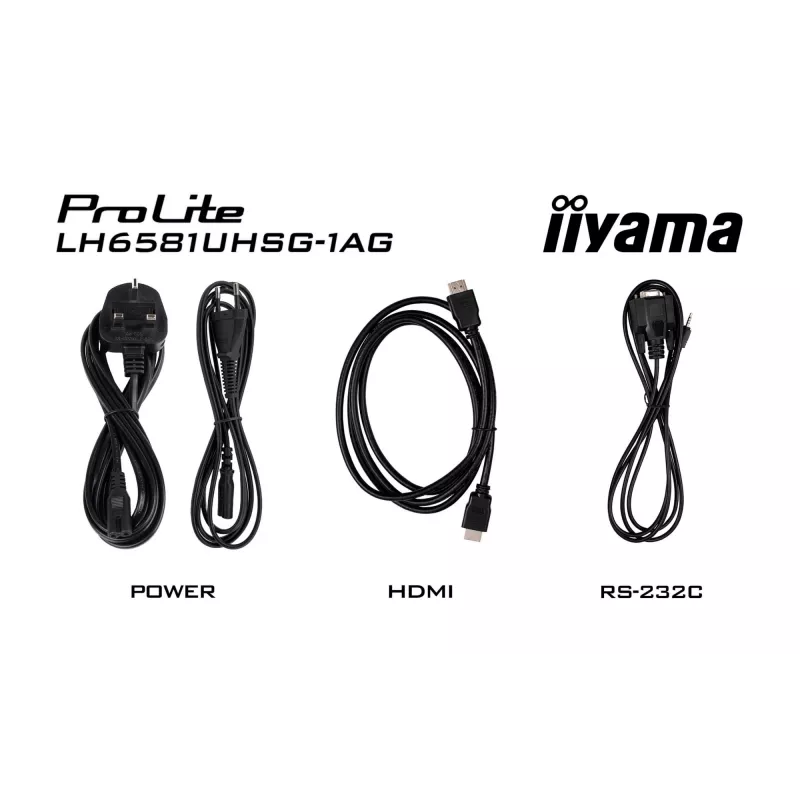 iiyama LH6581UHSG-1AG Pantalla de señalización digital plano 163,8 cm (64,5 inch) Wi-Fi 500 cd/m² 4K Ultra HD blanco procesador integrado Android 24/7
