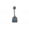 DIGITUS Cable adaptador USB Type-C, OTG, Type-C - A macho/hembra, 15 cm Super Speed negro