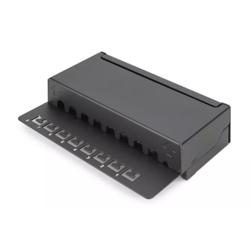 DIGITUS Patch Panel CAT6 8 puertos apantallado negro
