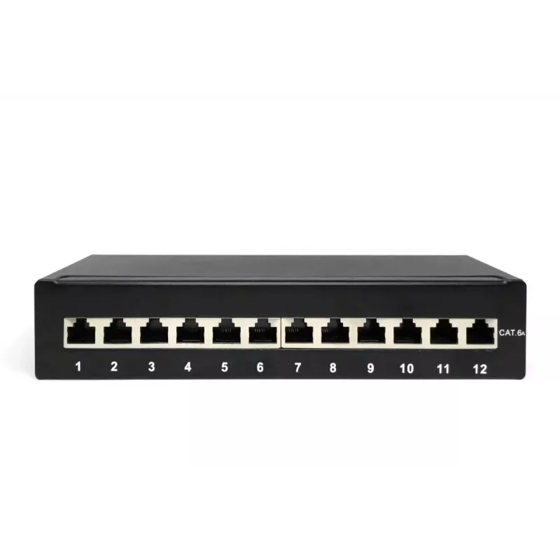 Patch Panel Digitus sobremesa CAT 6A clase EA apantallado negro