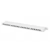 DIGITUS Patch Panel CAT6A EA apantallado, 24 puertos RJ45 protección antipolvo, 8P8C, 0,5U, gris RAL 7035