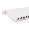 DIGITUS Patch Panel CAT6A EA apantallado, 24 puertos RJ45 protección antipolvo, 8P8C, 0,5U, gris RAL 7035