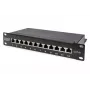 DIGITUS Patch Panel CAT6A, apantallado, 12 puertos campo de rotulación, 1U, montaje en rack de 10