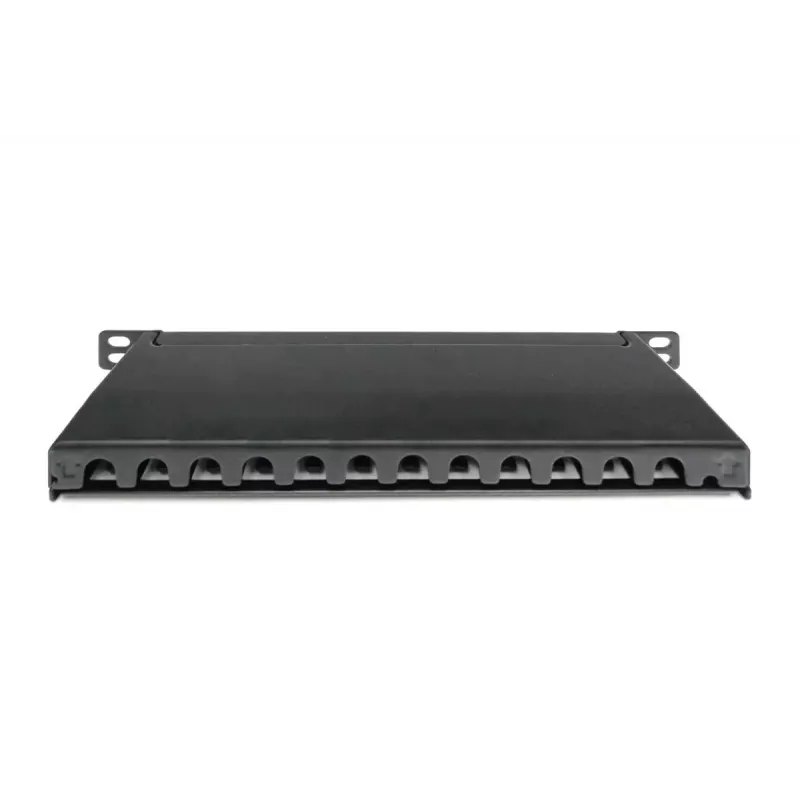 DIGITUS Patch Panel CAT6A, apantallado, 12 puertos, 1/2U, montaje en rack de 10