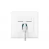DIGITUS Toma de red CAT6A clase EA, apantallada 1x RJ45, LSA, blanco puro, empotrar, 8 direcciones