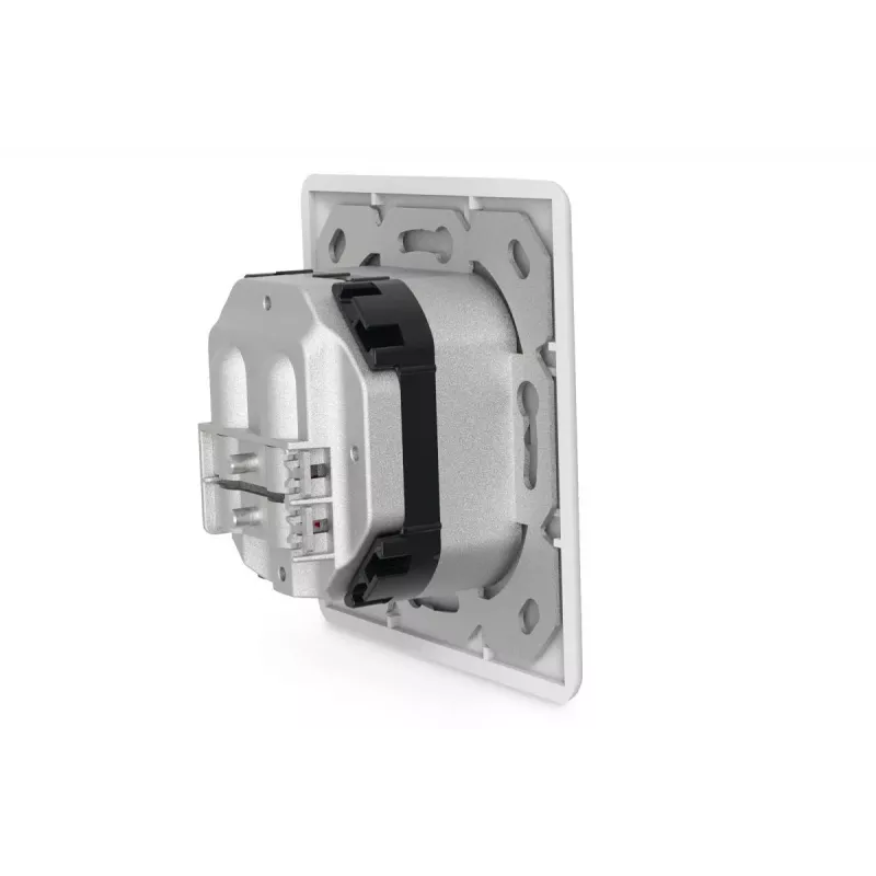 DIGITUS Toma de red CAT6A clase EA, apantallada 2x RJ45, LSA, blanco puro, empotrar, 8 direcciones