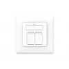 DIGITUS Toma de red CAT6A clase EA, apantallada 2x RJ45, LSA, blanco puro, empotrar, 8 direcciones