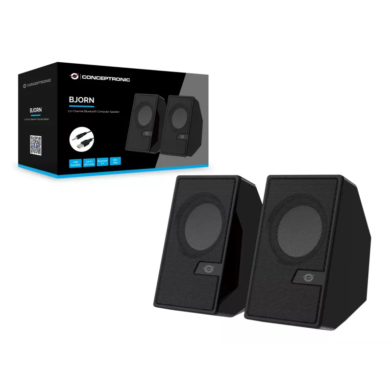 Conceptronic BJORN Altavoces de ordenador 2.0 canales con Bluetooth, 6 W