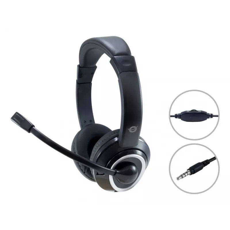 Conceptronic POLONA02B Auriculares/Headset Con cable Diadema Gaming Negro