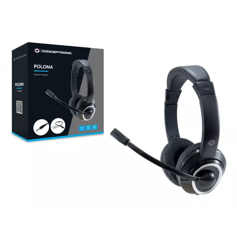 Conceptronic POLONA02BA Auriculares/Headset Con cable Diadema Gaming Negro