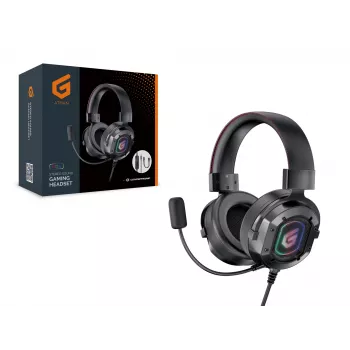 Conceptronic ATHAN Auriculares gaming con sonido estéreo, Con cable, 20 - 20000 Hz, Gaming, 477 g, Auriculares, Negro