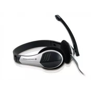 Conceptronic Allround auriculares estéreo con cable, 20 - 22000 Hz, oficina/call center, 111 g, auriculares, negro, plata