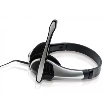 Conceptronic Allround auriculares estéreo con cable, 20 - 22000 Hz, oficina/call center, 111 g, auriculares, negro, plata