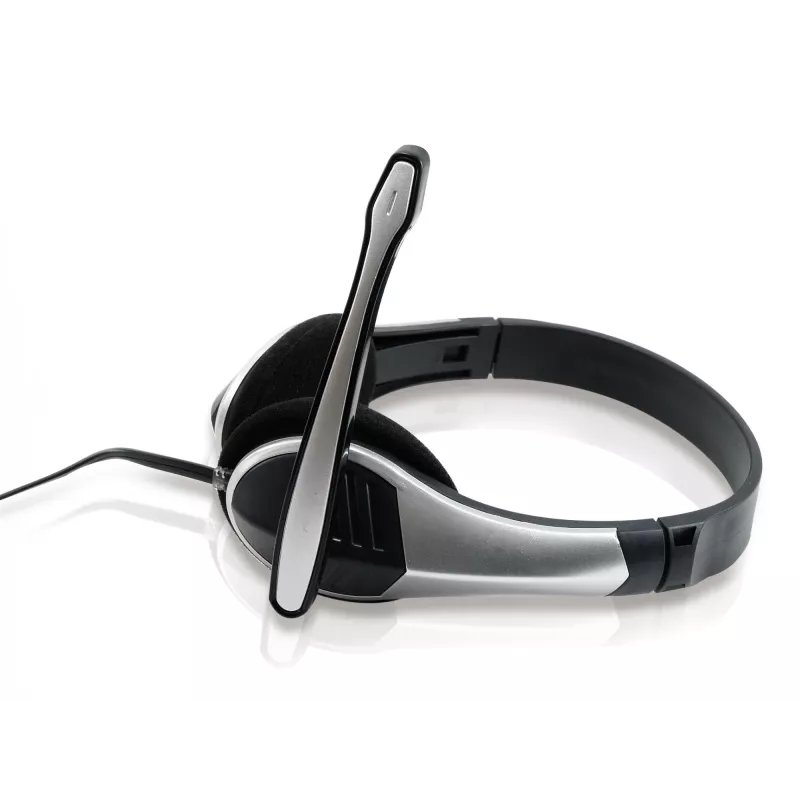 Conceptronic Allround auriculares estéreo con cable, 20 - 22000 Hz, oficina/call center, 111 g, auriculares, negro, plata