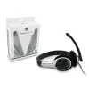 Conceptronic Allround auriculares estéreo con cable, 20 - 22000 Hz, oficina/call center, 111 g, auriculares, negro, plata