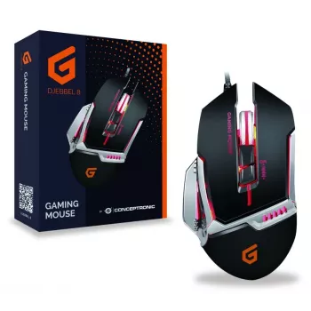 Conceptronic DJEBBEL 8, ratón gaming USB, 8 botones programables, 4000 DPI