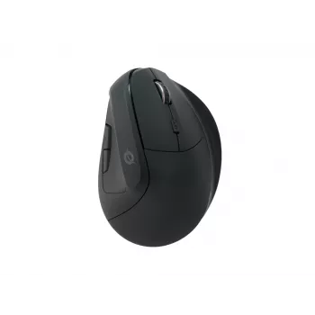 Conceptronic LORCAN ERGO ratón ergonómico Bluetooth de 6 botones, para diestros, diseño vertical, óptico, Bluetooth, 1600 DPI, negro