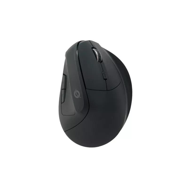 Conceptronic LORCAN ERGO ratón ergonómico Bluetooth de 6 botones, para diestros, diseño vertical, óptico, Bluetooth, 1600 DPI, negro