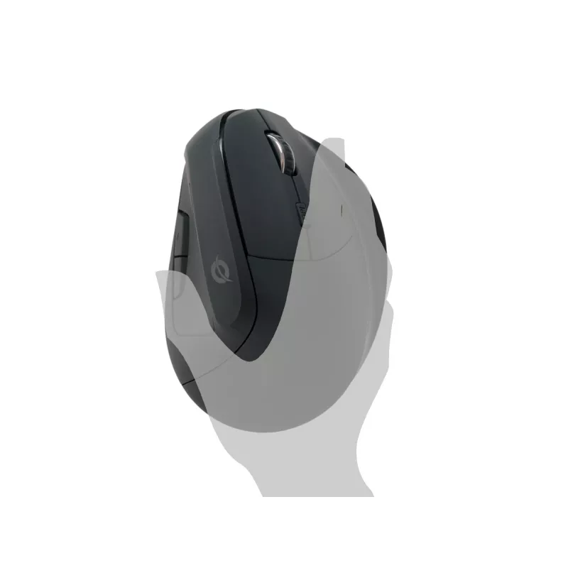 Conceptronic LORCAN ERGO ratón ergonómico Bluetooth de 6 botones, para diestros, diseño vertical, óptico, Bluetooth, 1600 DPI, negro