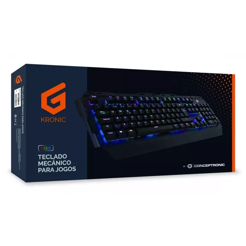 Conceptronic KRONIC teclado gaming mecánico, RGB, distribución portuguesa