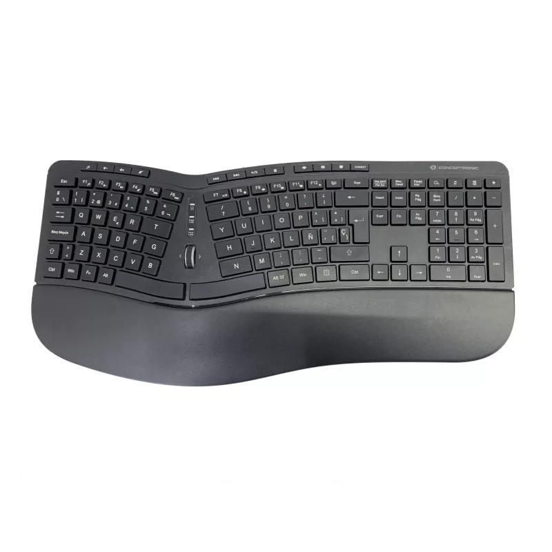 Conceptronic ORAZIO ERGO conjunto ergonómico inalámbrico de teclado y ratón, distribución española