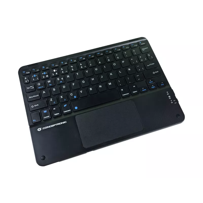Conceptronic TOBIN01BES teclado Bluetooth con touchpad de 10