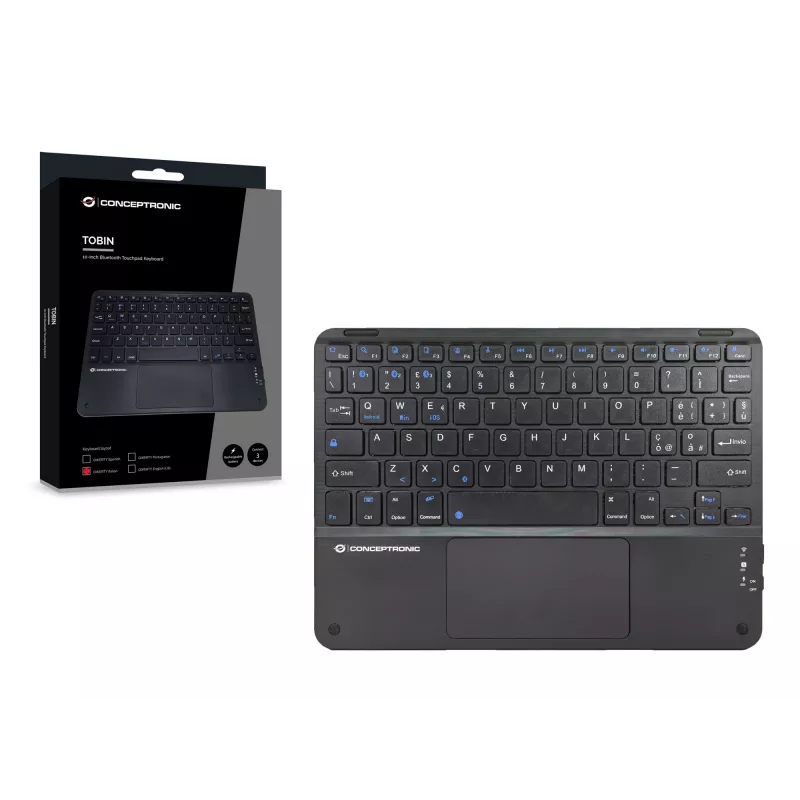 Conceptronic TOBIN01BIT teclado Bluetooth con touchpad de 10