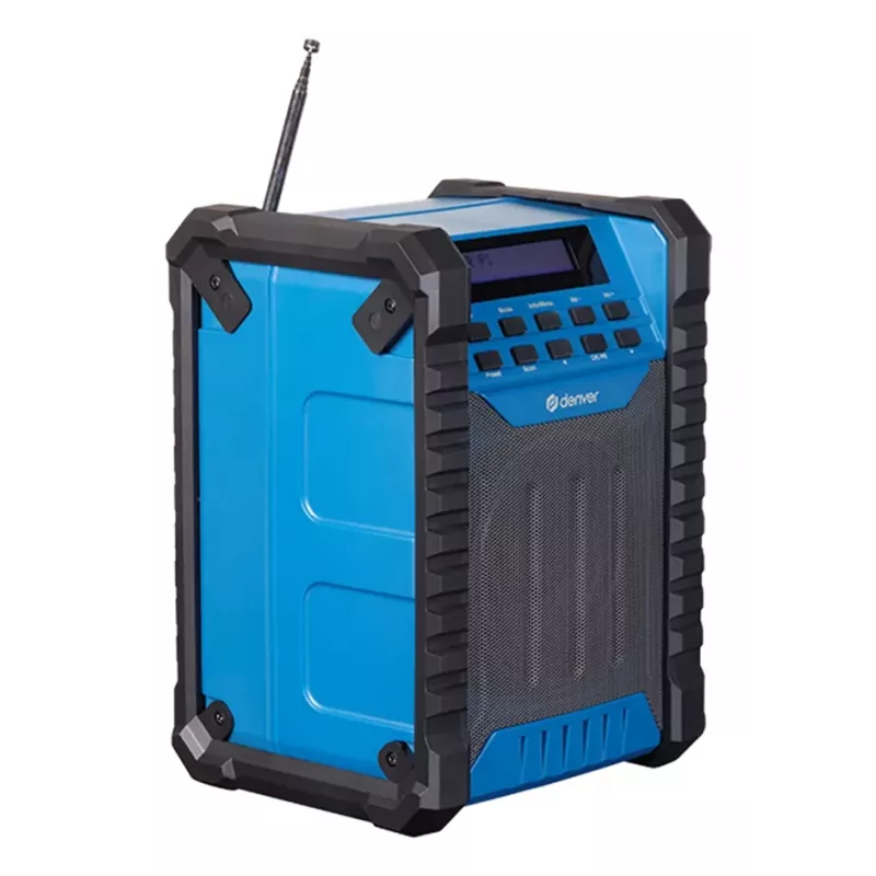 DENVER ELECTRONICS Wrd-60 radio DAB+ para obra con Bluetooth y función de luz de inundación