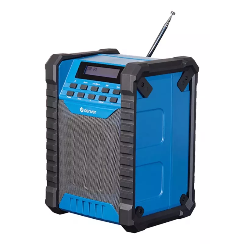 DENVER ELECTRONICS Wrd-60 radio DAB+ para obra con Bluetooth y función de luz de inundación